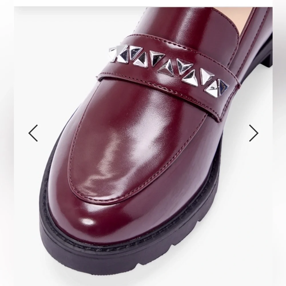 Maroon chunky platform shoes